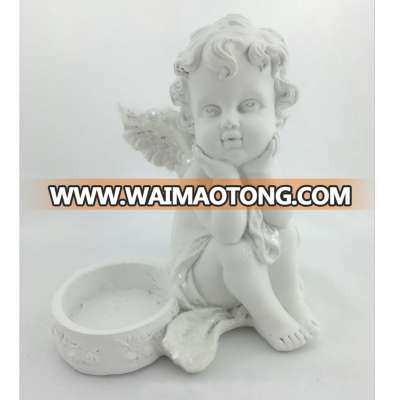 Souvenir small angel figurines candle holder